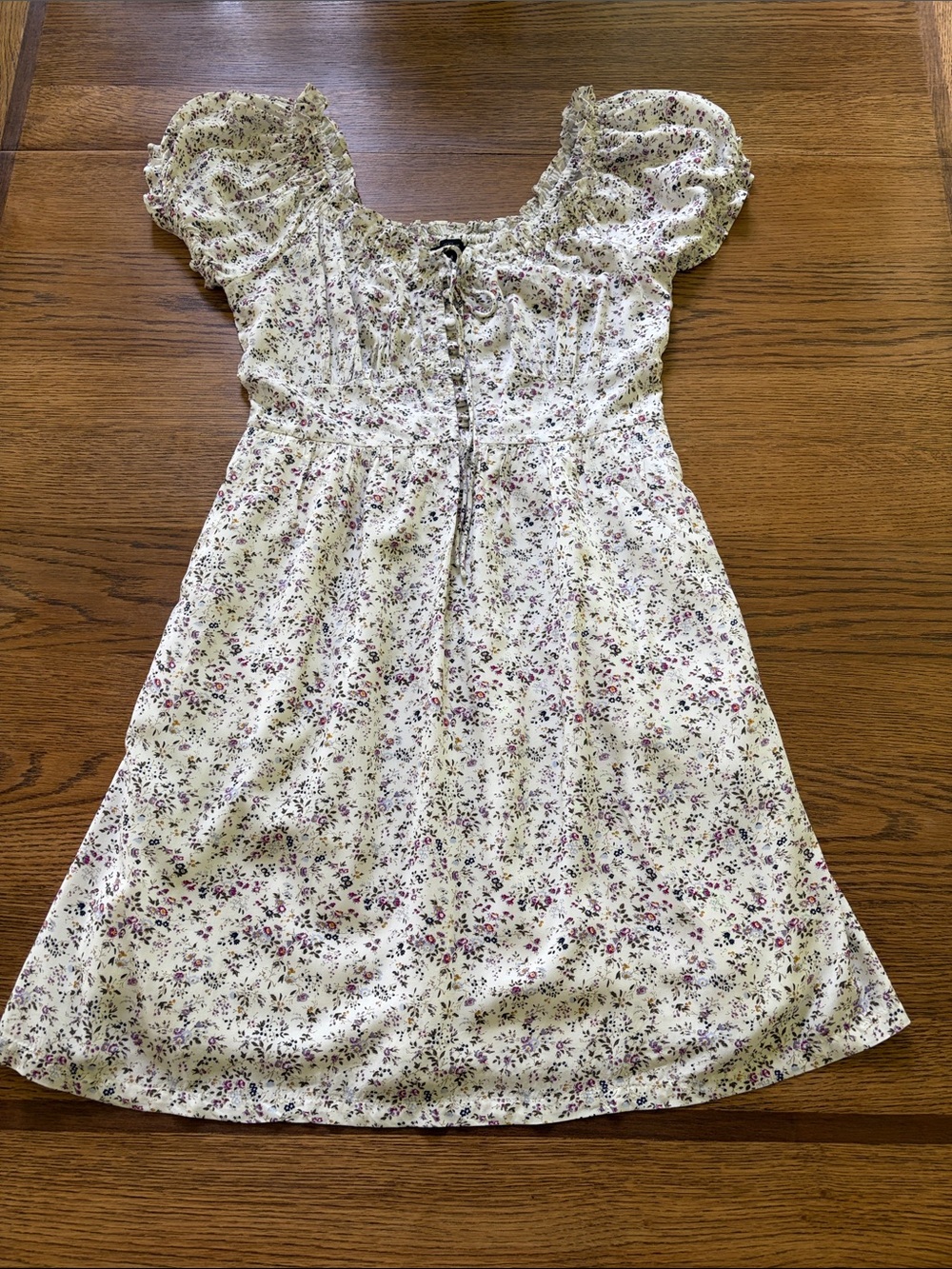 J. Crew White Ditsy Print Dress